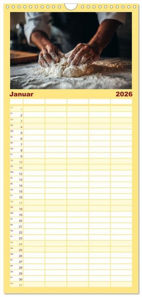 Produktbild: Familienplaner 2026 - Mit Herz und Hand, Ich bin B&auml;cker mit 5 Spalten (Wandkalender, 21 x 45 cm) CALVENDO