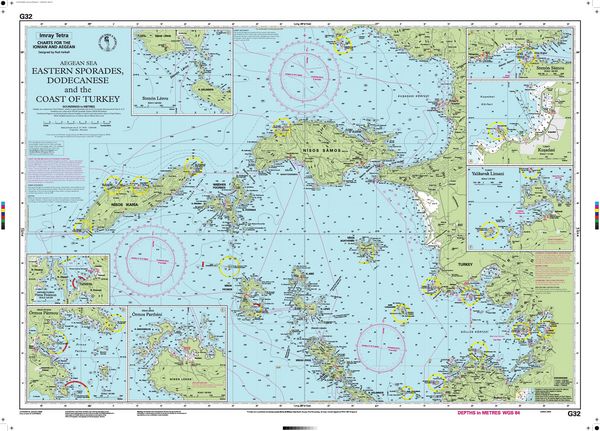 Produktbild: G32 Eastern Sporades, Dodecanese & the Coast of Turkey, Imray Chart