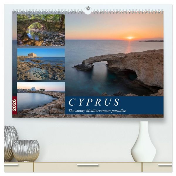 Cyprus, the sunny Mediterranean paradise (High Quality Premium Wall Calendar 2026 DIN A2 landscape),CALVENDO 12 Month Wall Calendar
