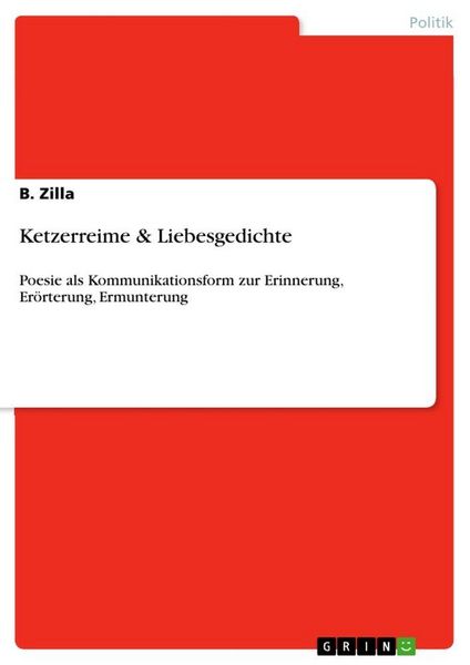 Produktbild: Ketzerreime & Liebesgedichte