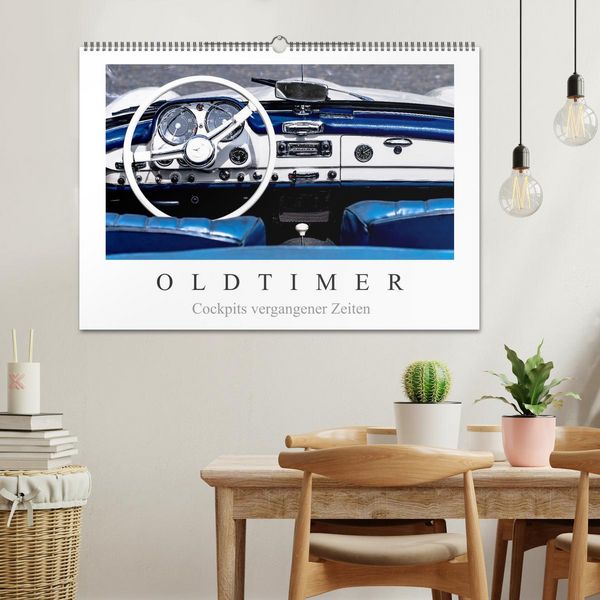 Produktbild: Oldtimer - Cockpits vergangener Zeiten (Wandkalender 2026 DIN A2 quer), CALVENDO Monatskalender