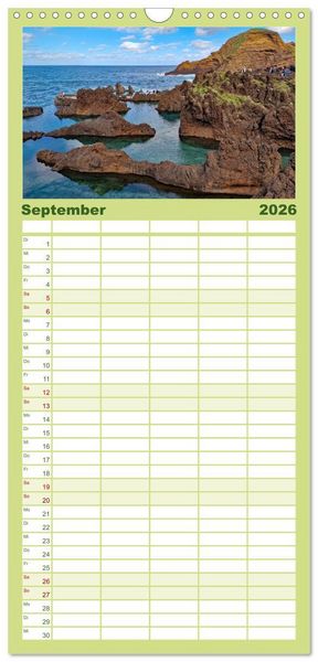 Produktbild: Familienplaner 2026 - Fr&uuml;hlingstraum Madeira mit 5 Spalten (Wandkalender, 21 x 45 cm) CALVENDO