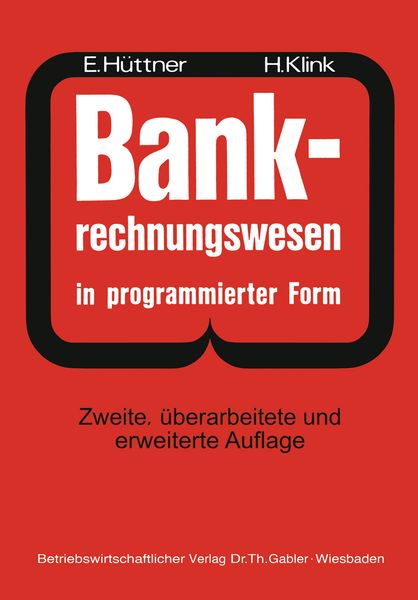 Produktbild: BANK-Rechnungswesen in programmierter Form