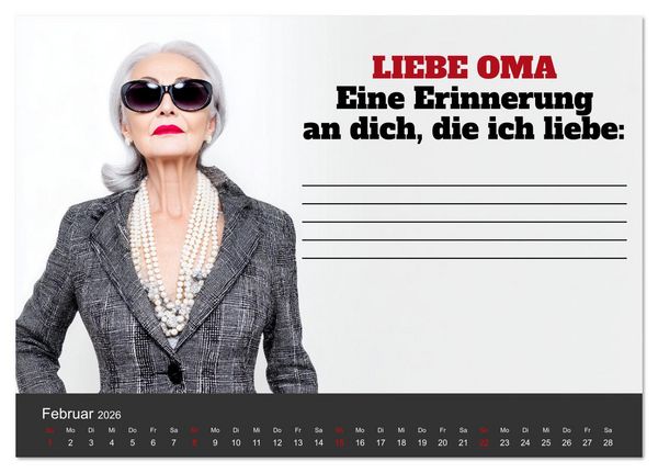 Produktbild: Kalender f&uuml;r Oma - Was ich dir sagen will (Tischkalender 2026 DIN A5 quer), CALVENDO Monatskalender