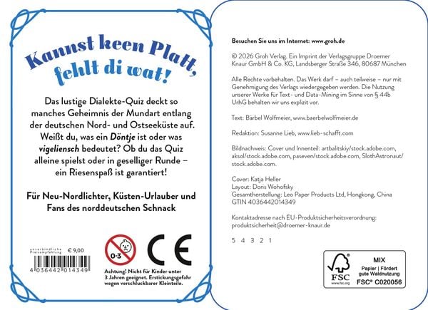 Produktbild: Moin! Das K&uuml;sten-Dialekte-Quiz