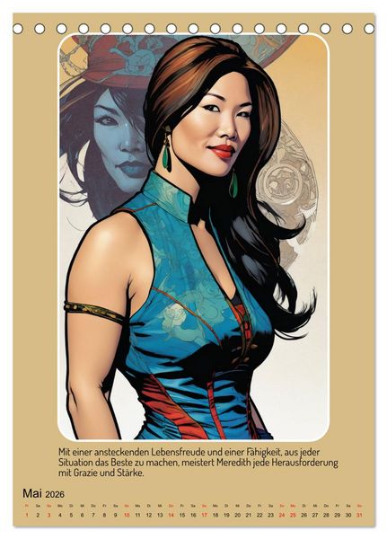 Produktbild: Starke Frauen im Comicbook-Stil (Tischkalender 2026 DIN A5 hoch), CALVENDO Monatskalender