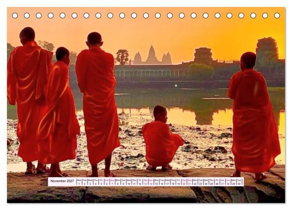 Produktbild: Silent Heart of Asia (Desk Calendar 2027 DIN A5 landscape), CALVENDO 12 Month DeskCalendar