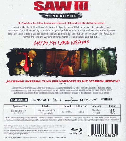 Produktbild: Saw III - White Edition