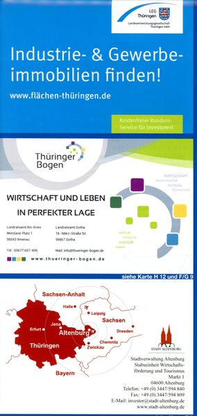 Produktbild: Wirtschafts- und Verwaltungskarte Th&uuml;ringen