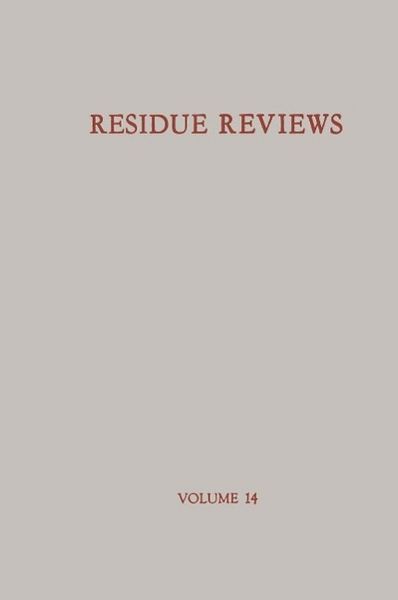 Produktbild: Residue Reviews / R&uuml;ckstands-Berichte