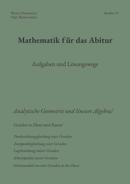 Produktbild: Mathematik f&uuml;r das Abitur