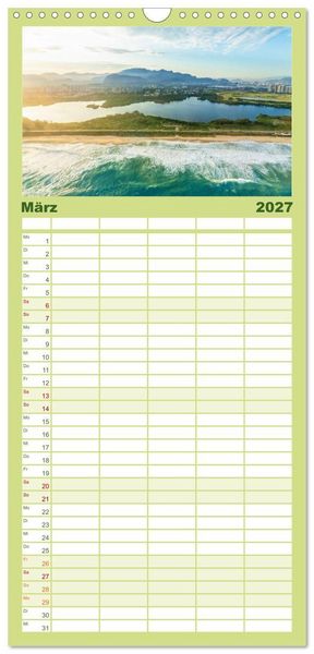 Produktbild: Familienplaner 2027 - Brasilien - Das einzigartige Land in S&uuml;damerika. mit 5 Spalten (Wandkalender, 21 x 45 cm) CALVENDO