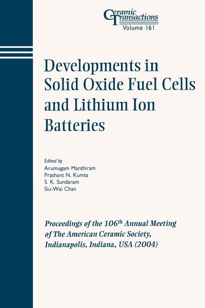 Produktbild: Developments in Solid Oxide Fuel Cells and Lithium Ion Batteries