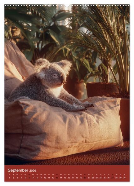 Produktbild: Workaholic - Mach mal Pause und chill wie ein Koala (hochwertiger Premium Wandkalender 2026 DIN A2 hoch), Kunstdruck in Hochglanz