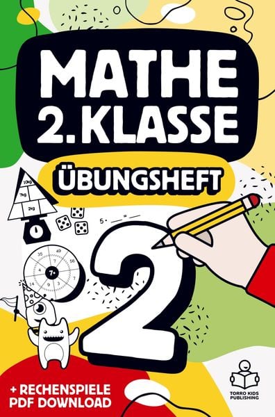 Produktbild: Mathe 2. Klasse &Uuml;bungsheft: Richtig rechnen Mathematik 2 Arbeitsheft mit Zahlen bis 100, 1x1 Einmaleins und Bonus PDF Download