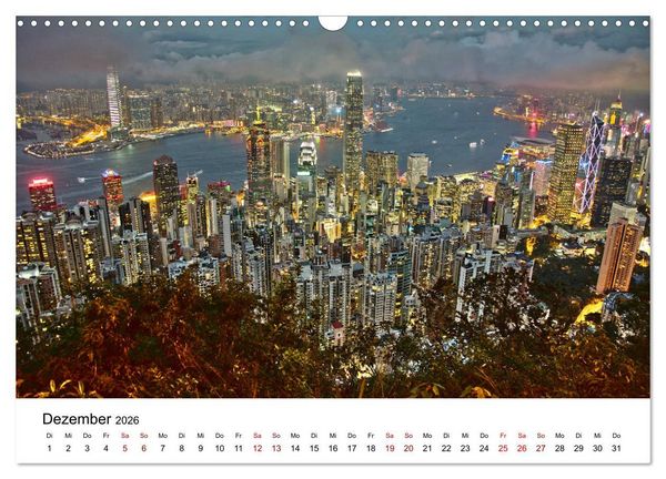 Produktbild: Megacity Hong Kong (Wandkalender 2026 DIN A3 quer), CALVENDO Monatskalender
