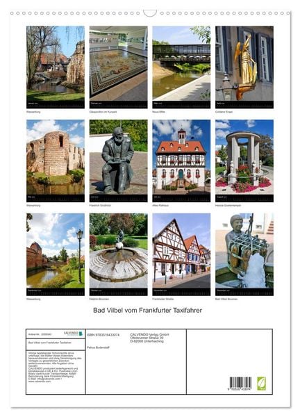 Produktbild: Bad Vilbel vom Frankfurter Taxifahrer (Wandkalender 2026 DIN A2 hoch), CALVENDO Monatskalender