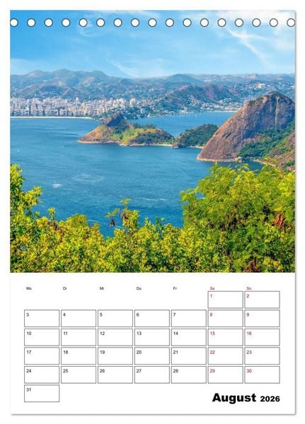 Produktbild: Rio de Janeiro - Reiseplaner (Tischkalender 2026 DIN A5 hoch), CALVENDO Monatskalender
