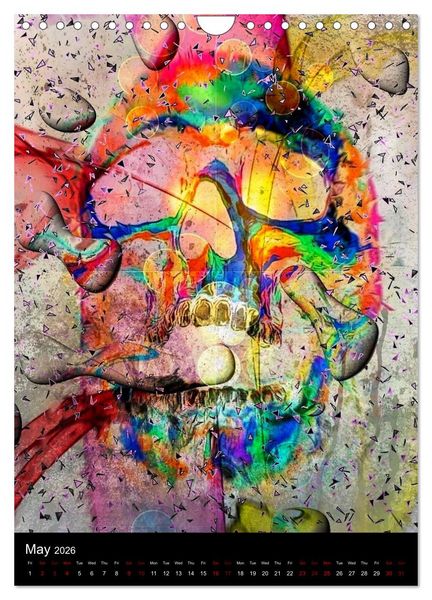 Produktbild: Skulls by Nico Bielow (Wall Calendar 2026 DIN A4 portrait), CALVENDO 12 Month Wall Calendar