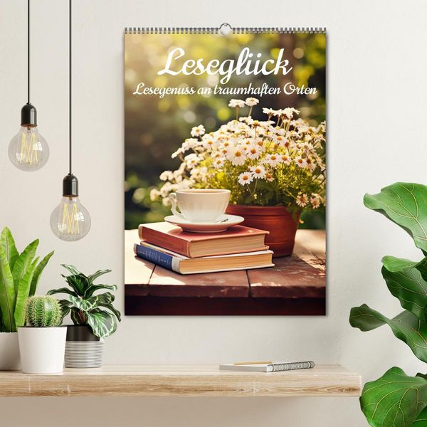 Produktbild: Lesegl&uuml;ck (Wandkalender 2026 DIN A2 hoch), CALVENDO Monatskalender
