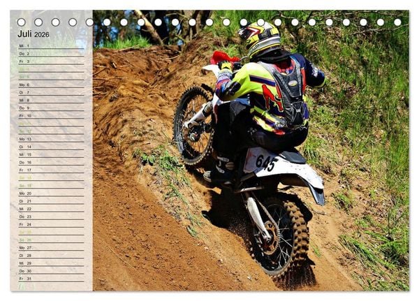 Produktbild: Motocross - tollk&uuml;hne Kerle (Tischkalender 2026 DIN A5 quer), CALVENDO Monatskalender