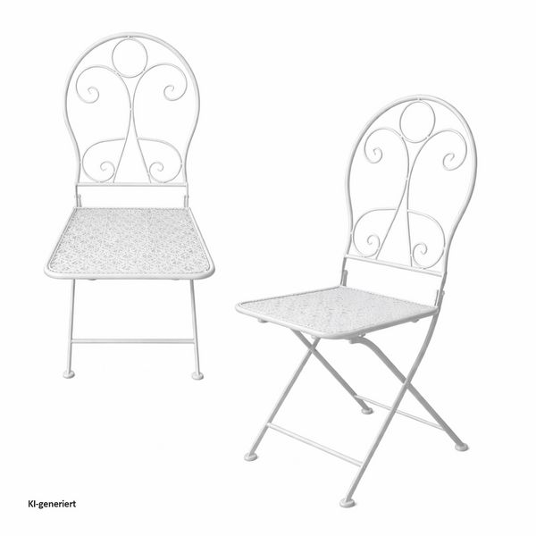 Produktbild: HTI-Living Gartenstuhl 2er-Set Solea Wei&szlig; Gartenstuhl 2er-Set Solea Wei&szlig;