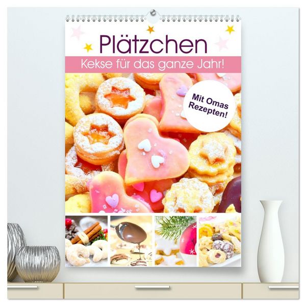 Produktbild: Pl&auml;tzchen. Kekse f&uuml;r das ganze Jahr! (hochwertiger Premium Wandkalender 2026 DIN A2 hoch), Kunstdruck in Hochglanz