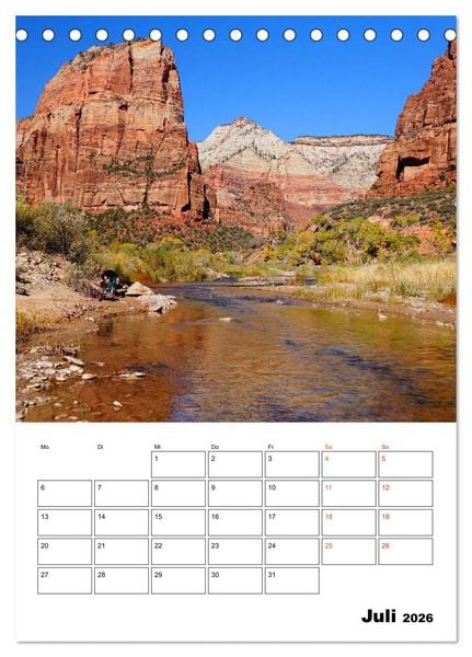 Produktbild: AMERIKA RUNDREISE Bildsch&ouml;n und Aufregend. (Tischkalender 2026 DIN A5 hoch), CALVENDO Monatskalender