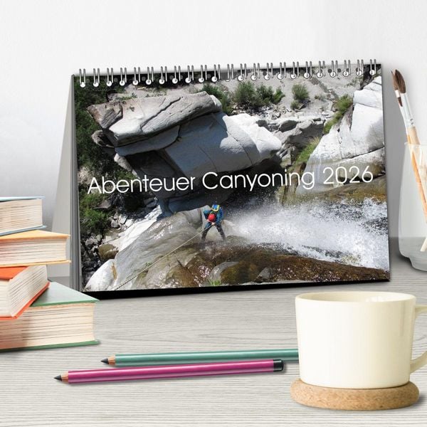 Produktbild: Abenteuer Canyoning (Tischkalender 2026 DIN A5 quer), CALVENDO Monatskalender