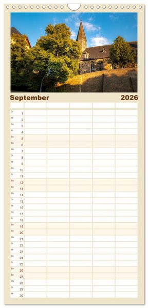 Produktbild: Familienplaner 2026 - SIEGEN Stadt auf acht Bergen mit 5 Spalten (Wandkalender, 21 x 45 cm) CALVENDO
