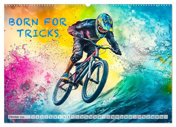 Produktbild: BMX - Coole Slogans (Wandkalender 2026 DIN A2 quer), CALVENDO Monatskalender