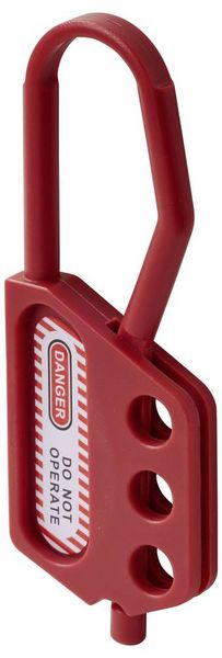 Produktbild: Sygonix SY-6872558 Sicherungshaspe 3-fach 115x40mm Kunststoff Polyamid Rot 1St.