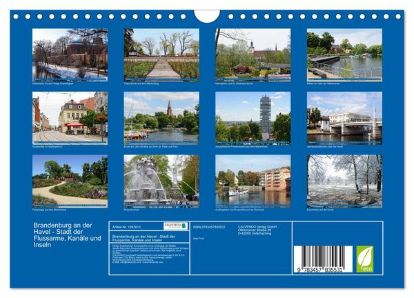 Produktbild: Brandenburg an der Havel - Stadt der Flussarme, Kan&auml;le und Inseln (Wandkalender 2026 DIN A4 quer), CALVENDO Monatskalender