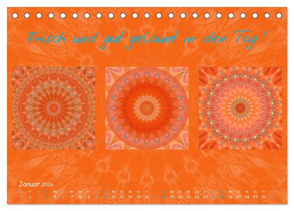 Produktbild: Mandala Trilogien (Tischkalender 2026 DIN A5 quer), CALVENDO Monatskalender