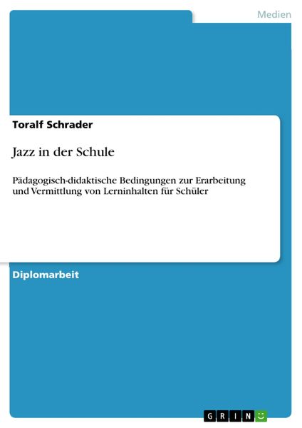 Produktbild: Jazz in der Schule
