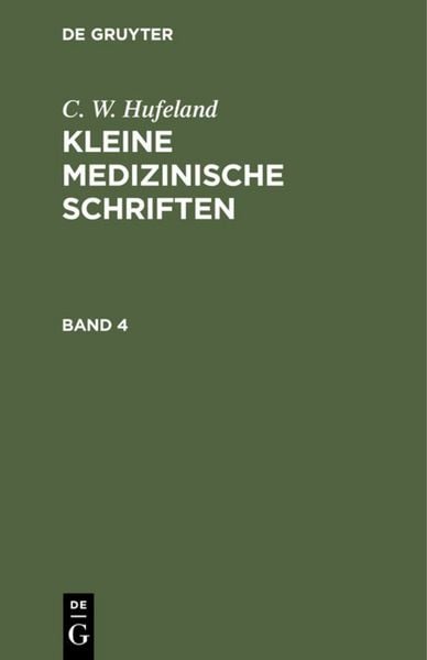 Produktbild: Kleine medizinische Schriften. Band 4