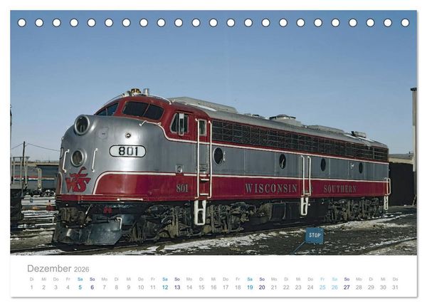 Produktbild: US Diesellokomotiven (Tischkalender 2026 DIN A5 quer), CALVENDO Monatskalender