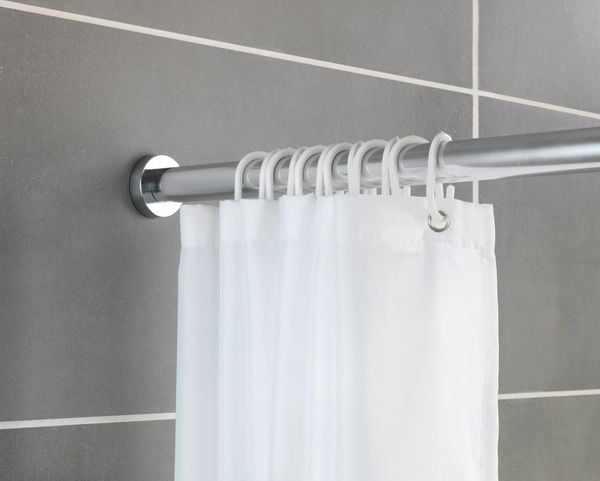 Produktbild: Teleskop-Duschstange Mod. Luz 70 - 115 cm, Chrom, ausziehbare Duschvorhangstange aus rostfreiem