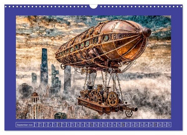 Produktbild: Steampunk power on ground, water, air and space (Wall Calendar 2026 DIN A3 landscape), CALVENDO 12 Month Wall Calendar