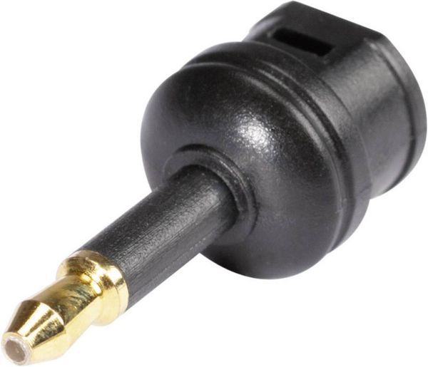 Hicon Toslink Digital-Audio Adapter [1x Toslink-Buchse (ODT) - 1x Optischer Stecker 3.5 mm]  Schwarz