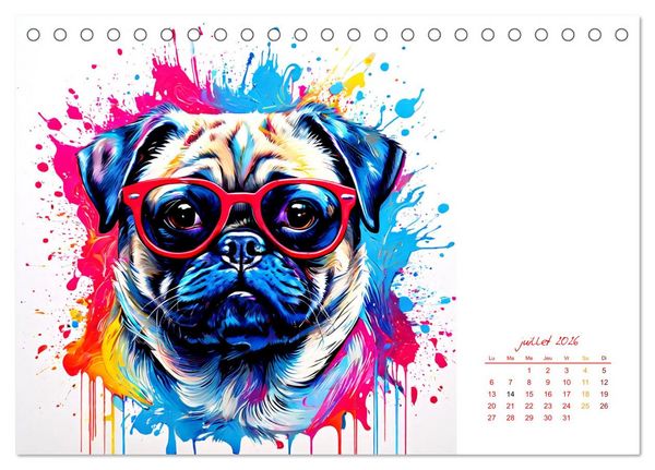 Produktbild: Show canin (Calendrier de bureau 2026 DIN A5 vertical), CALVENDO calendrier mensuel