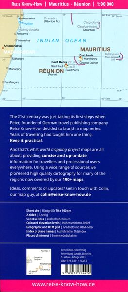 Produktbild: Reise Know-How Landkarte Mauritius, R&eacute;union, Rodrigues (1:90.000)