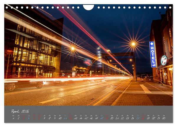 Produktbild: So sch&ouml;n ist Kiel im Dunkeln (Wandkalender 2026 DIN A4 quer), CALVENDO Monatskalender