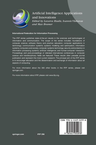 Produktbild: Artificial Intelligence Applications and Innovations