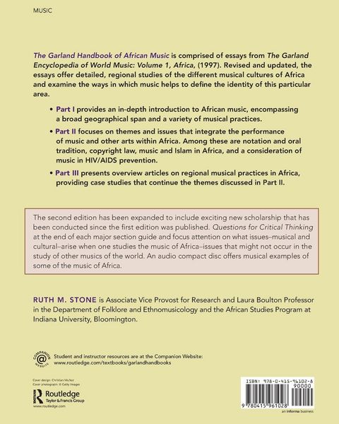 Produktbild: The Garland Handbook of African Music