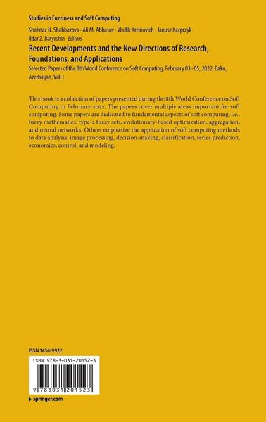 Produktbild: Recent Developments and the New Directions of Research, Foundations, and Applications
