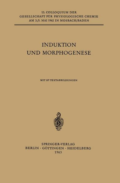 Produktbild: Induktion und Morphogenese