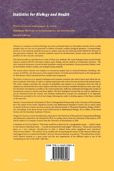 Produktbild: Statistical Methods in Bioinformatics