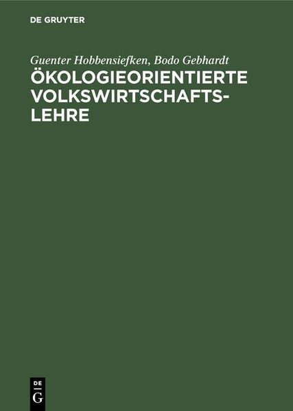 Produktbild: &Ouml;kologieorientierte Volkswirtschaftslehre
