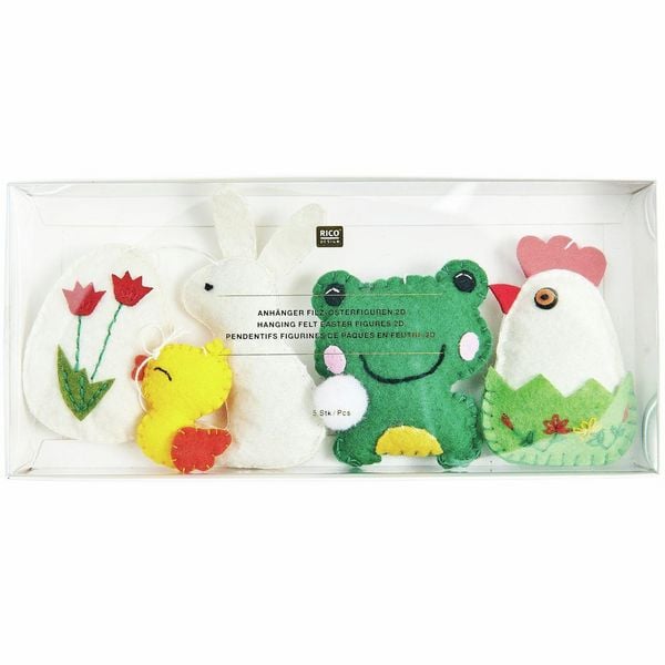 Produktbild: Aufh&auml;nger Filz-Osterfiguren 2D, 5 Stk